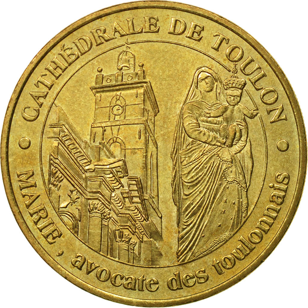 France, Jeton, Jeton Touristique, Toulon -  Cathédrale, 2003, MDP, TTB
