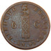 HAITI, 6 Centimes, 1846, KM #28, AU(50-53), Copper, 15.70
