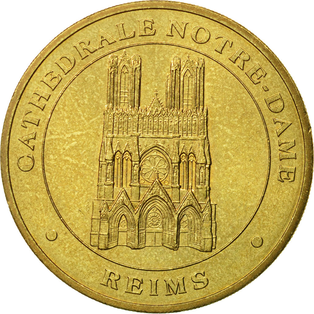 France, Token, Touristic token, Cathédrale Notre-Dame, Reims, 2004, MDP