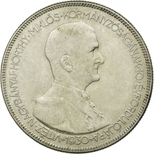 Coin, Hungary, 5 Pengö, 1930, AU(55-58), Silver, KM:512.1