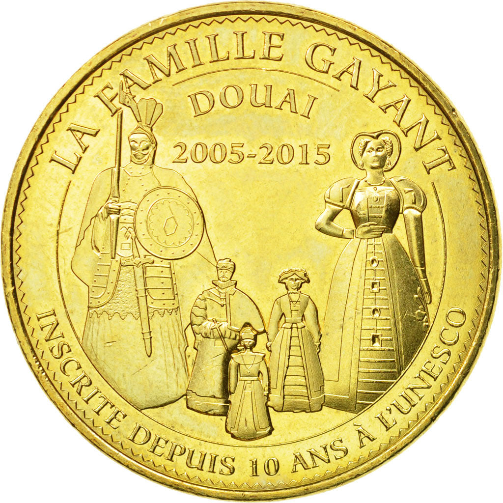 Frankreich, Token, Touristic token, 59/ La Famille Gayant - Douai, 2015, MDP