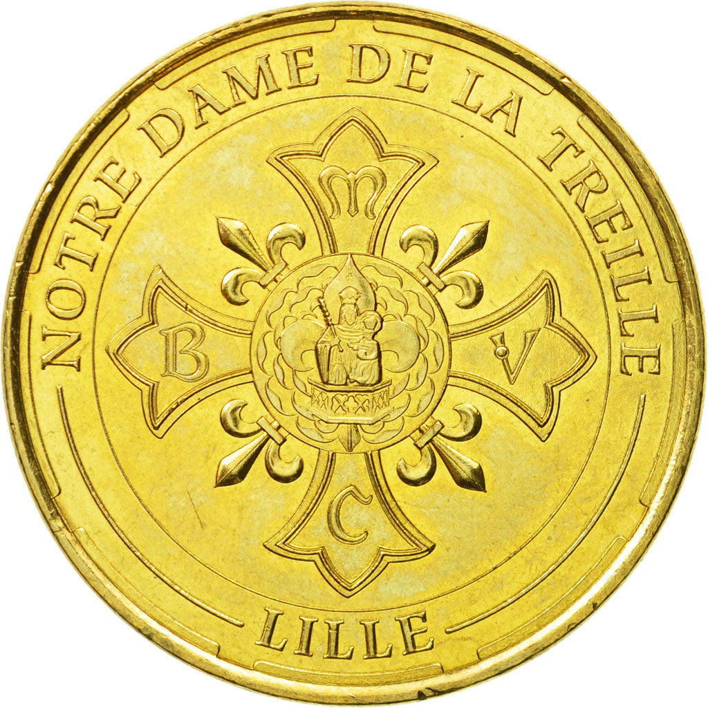 France, Token, Touristic token, Notre-Dame de la Treille, Lille, 2014, MDP