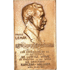 Austria, Medal, Musique, Franz Lehar, Arts & Culture, 1907, Schaefer, AU(50-53)