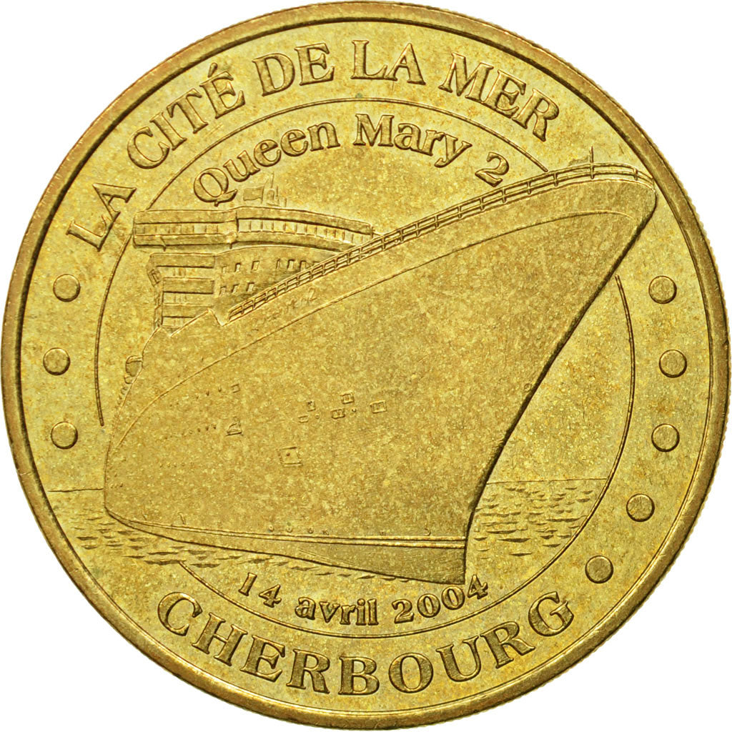 Francia, Token, Touristic token, Cherbourg - Cité de la Mer - Le Queen Mary