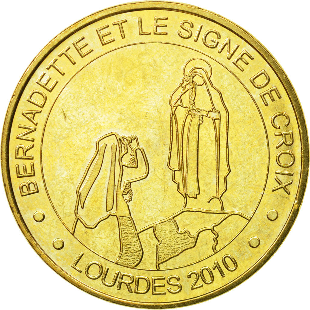 France, Token, Touristic token, Lourdes - Bernadette et le signe de Croix, 2010