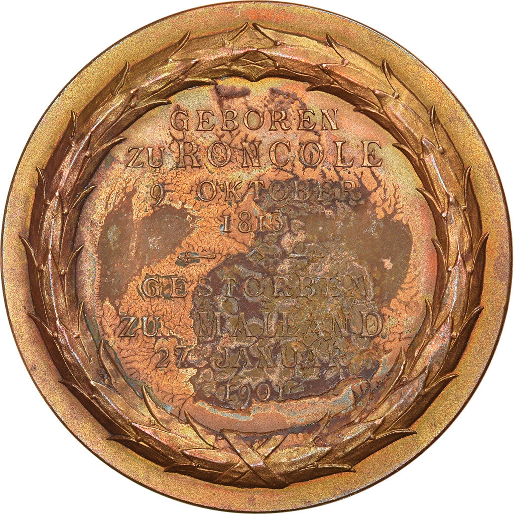 Italy, Medal, G. Verdi, Arts & Culture, 1901, AU(50-53), Bronze
