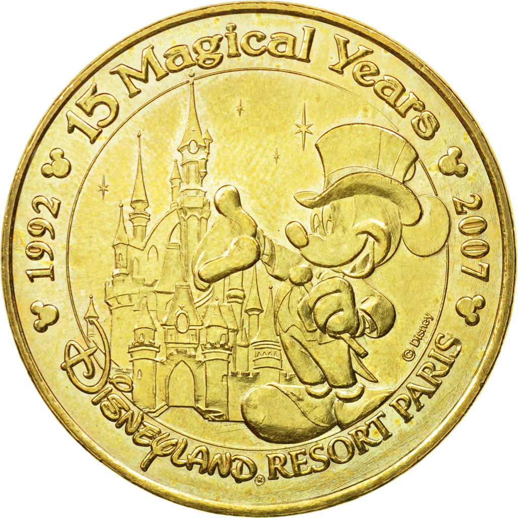 France, Token, Touristic token, Disneyland n°13 - 15 ans magical years, 2007