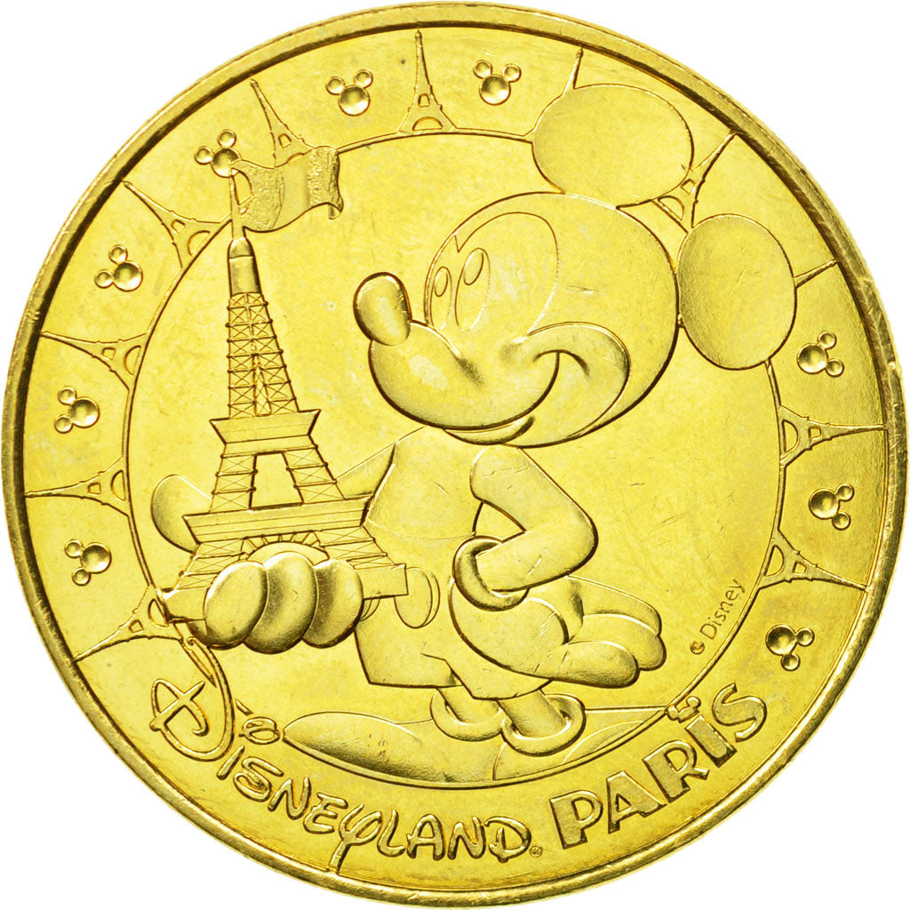 France, Token, Touristic token, Disneyland °33 - Mickey Tour Eiffel, 2014, MDP