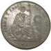 PERU, Sol, 1875, Lima, KM #196.3, EF(40-45), Silver, 24.80