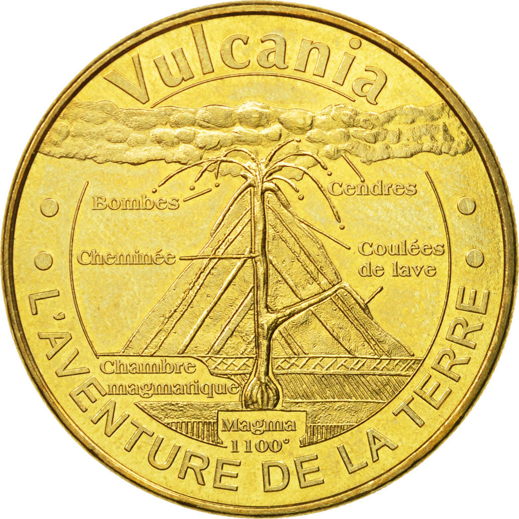 Francia, Token, Touristic token, Saint-Ours-les-Roches - Vullcania n°4, 2013