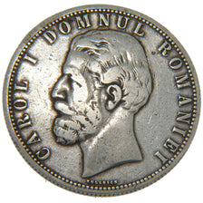 ROMANIA, 5 Lei, 1880, Bucarest, KM #12, EF(40-45), Silver, 24.50