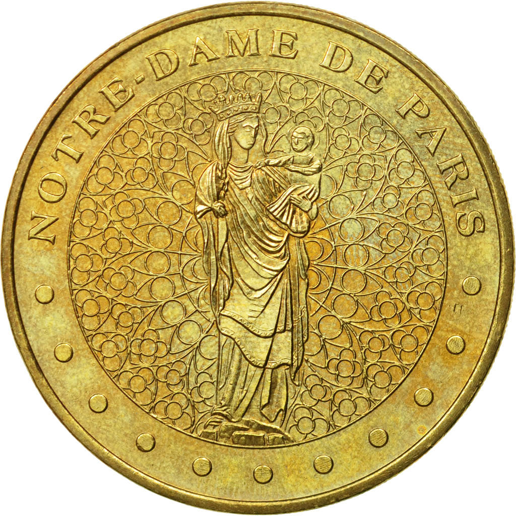 Francia, Token, Touristic token, Paris - Cathédrale notre Dame - Vierge à