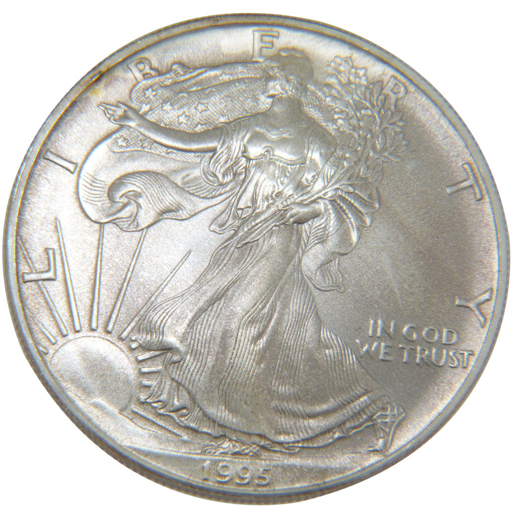 United States, 1 Dollar, 1995, KM #273, MS(60-62), Silver, 40.6, 31.00