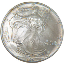 United States, 1 Dollar, 1995, KM #273, MS(60-62), Silver, 40.6, 31.00
