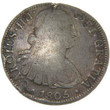 MEXICO, 8 Reales, 1805, Mexico City, KM #109, VF(30-35), Silver, 26.40