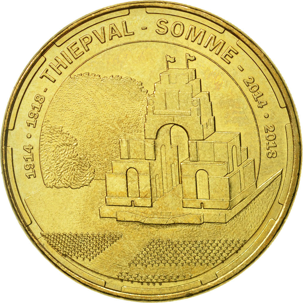 France, Jeton, Jeton Touristique, Thiepval - Somme n°2, 2014, MDP, TTB