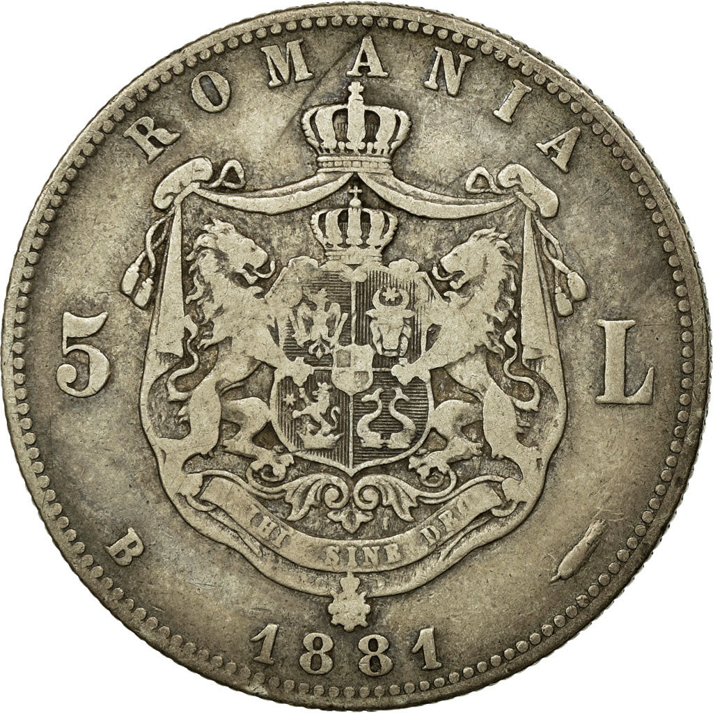 Monnaie, Roumanie, Carol I, 5 Lei, 1881, Bucarest, TTB, Argent, KM:12