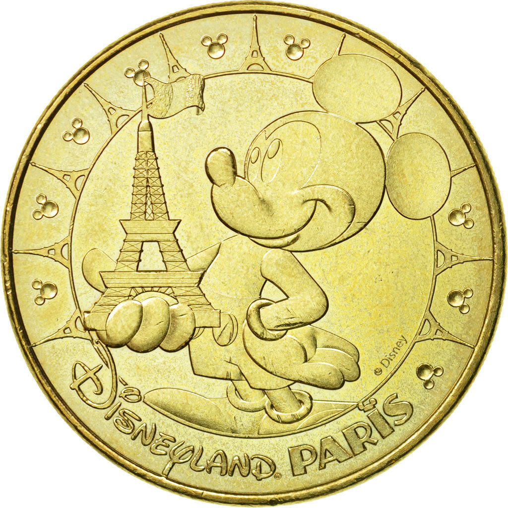 France, Token, Touristic token, Disneyland °33 - Mickey Tour Eiffel, 2013, MDP