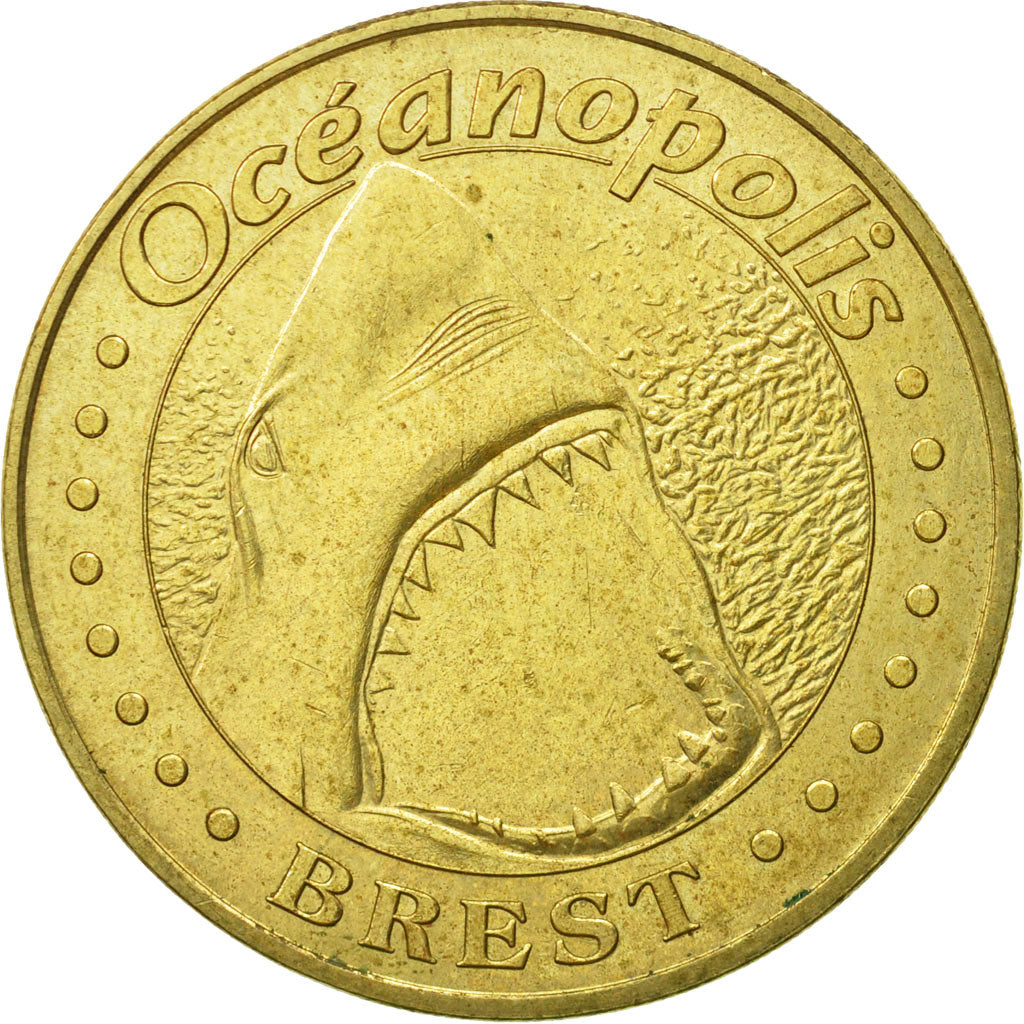 France, Token, Touristic token, Brest - Océanopolis n°3 - Requin Blanc, 2007