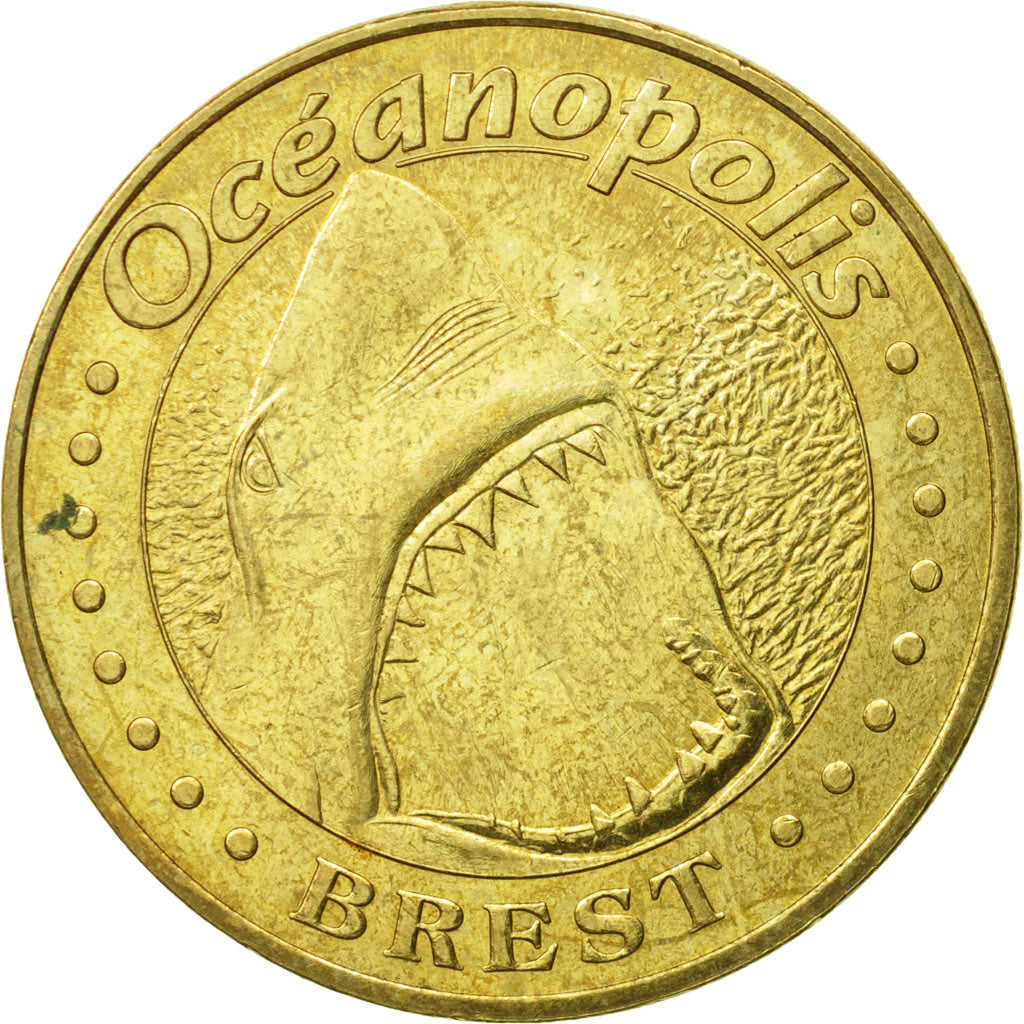 Frankreich, Token, Touristic token, Brest - Océanopolis n°3 - Requin Blanc