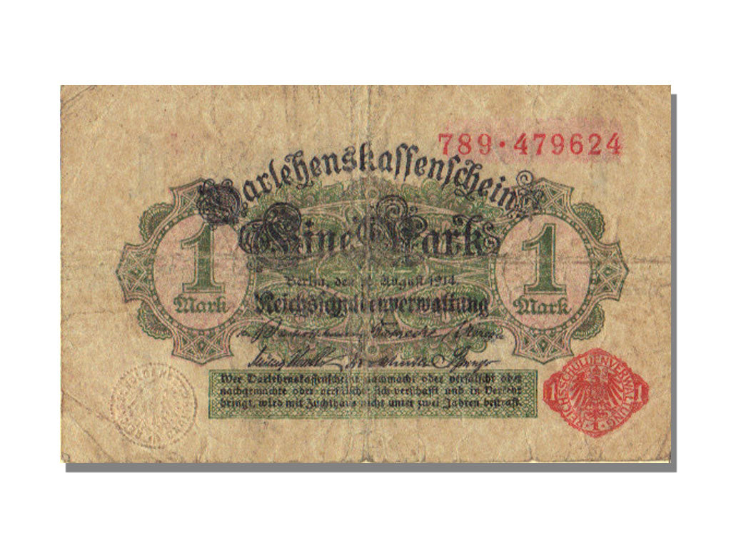 Germania, 1 Mark, 1914, 1914-08-12, MB