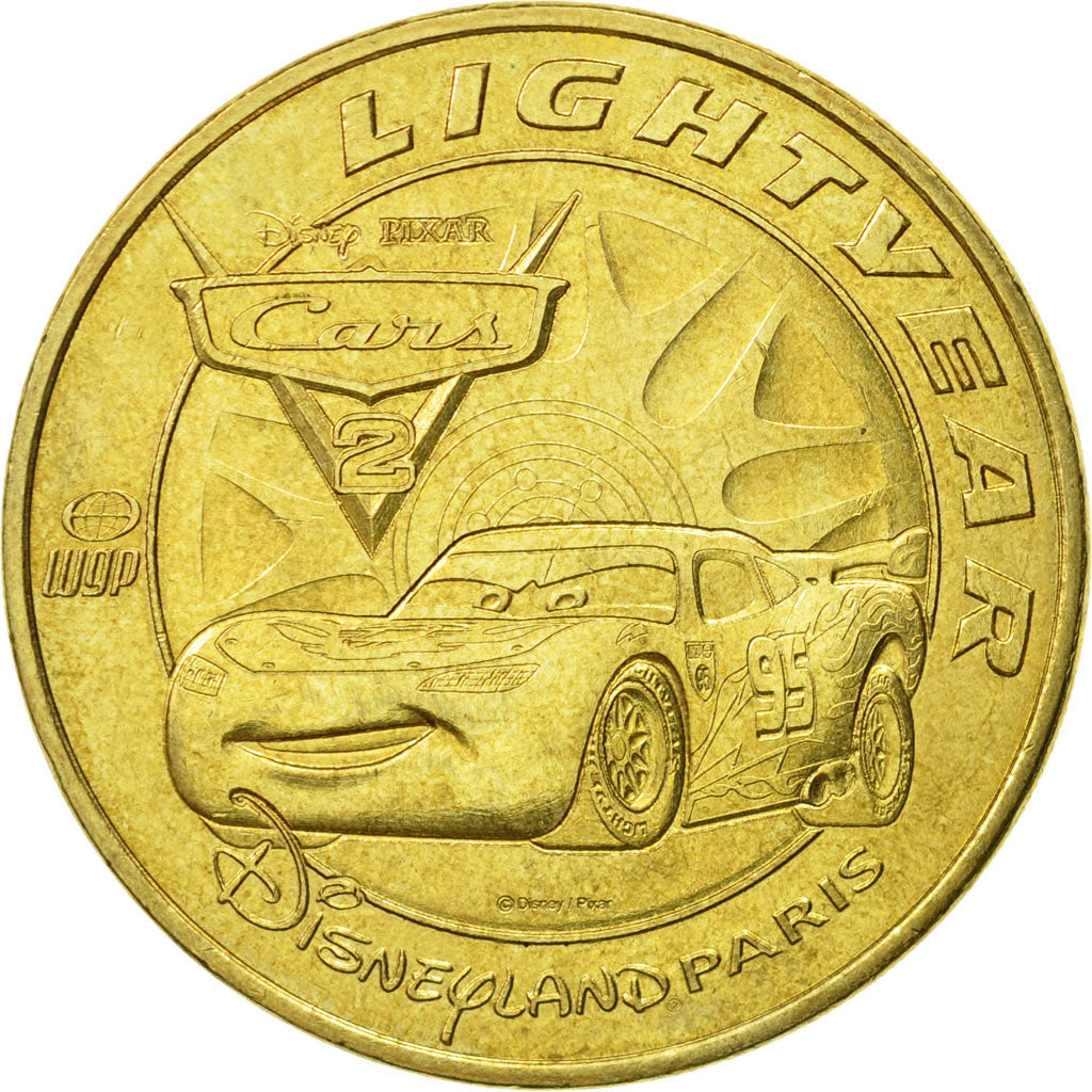 France, Token, Touristic token, Disneyland n°28 - Lightyear Cars 2, 2012, MDP
