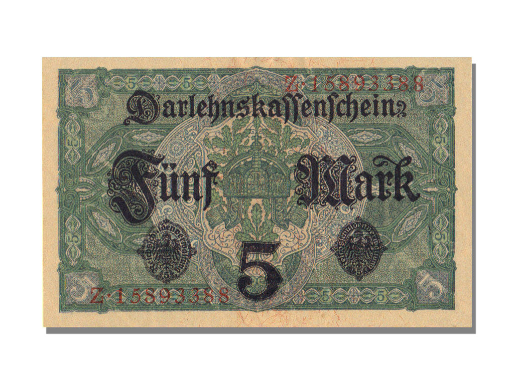 Banknote, Germany, 5 Mark, 1917, 1917-08-01, KM:56b, UNC(65-70)