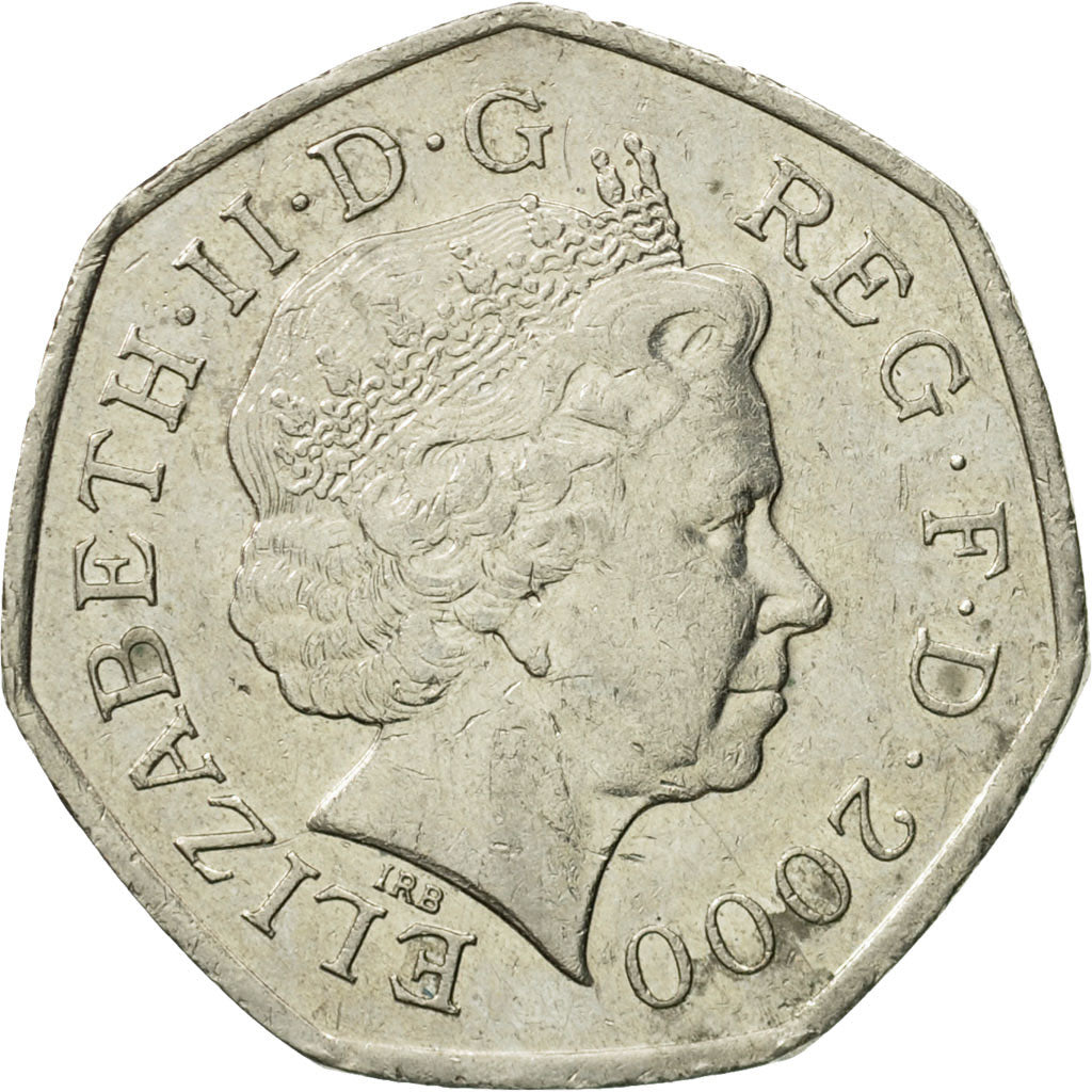 Coin, Great Britain, Elizabeth II, 50 Pence, 2000, British Royal Mint