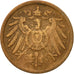 Coin, GERMANY - EMPIRE, Wilhelm II, 2 Pfennig, 1907, Karlsruhe, EF(40-45)