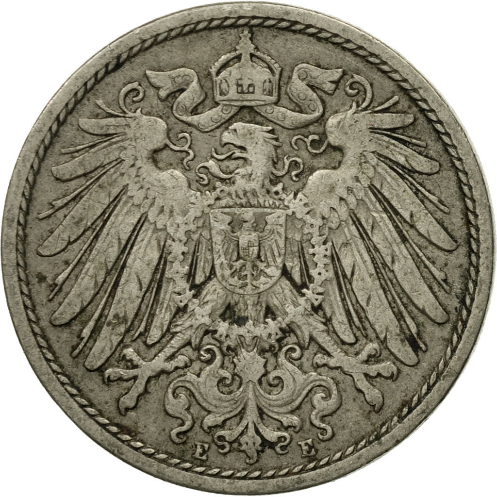 Coin, GERMANY - EMPIRE, Wilhelm II, 10 Pfennig, 1907, Muldenhütten, EF(40-45)
