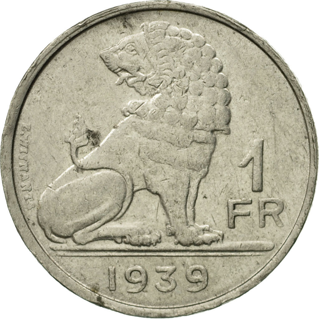 Monnaie, Belgique, Franc, 1939, TTB+, Nickel, KM:120