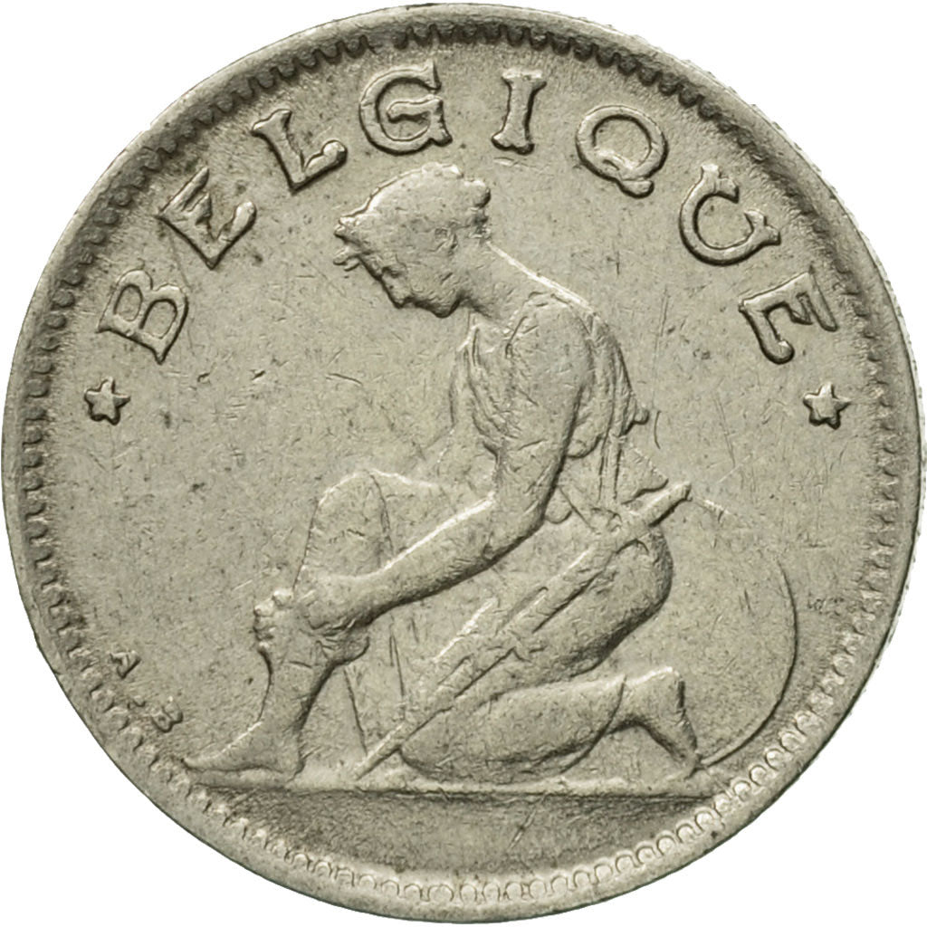 Coin, Belgium, 50 Centimes, 1933, EF(40-45), Nickel, KM:87