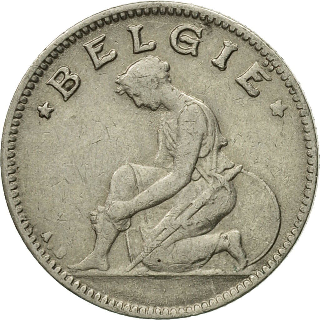 Coin, Belgium, 50 Centimes, 1933, EF(40-45), Nickel, KM:88