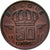 Moneta, Belgia, Baudouin I, 50 Centimes, 1987, AU(50-53), Bronze, KM:149.1