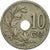 Moneda, Bélgica, 10 Centimes, 1905, BC+, Cobre - níquel, KM:52