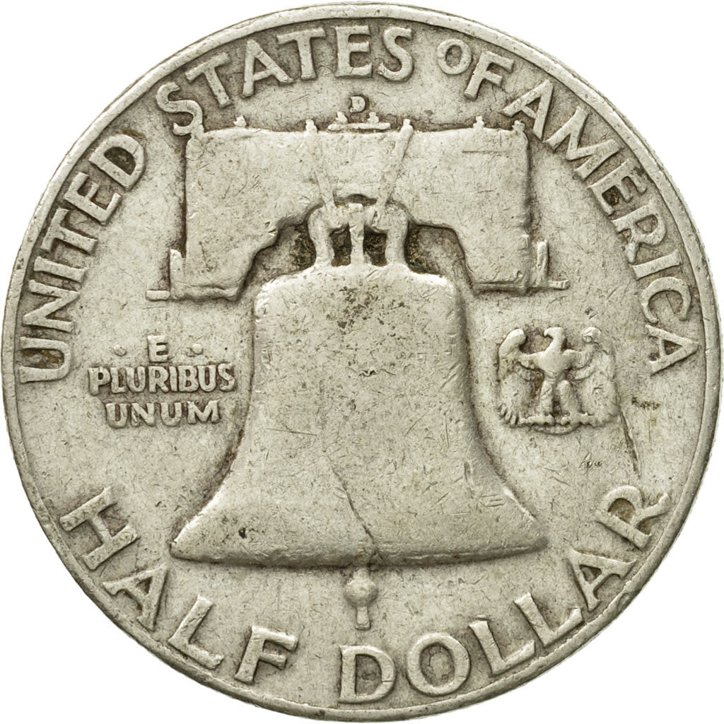 Coin, United States, Franklin Half Dollar, Half Dollar, 1953, U.S. Mint, Denver