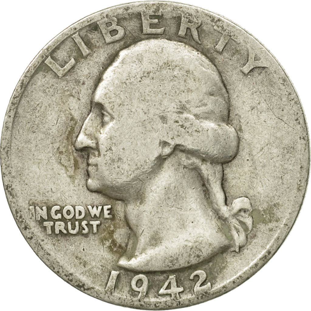 Coin, United States, Washington Quarter, Quarter, 1942, U.S. Mint, San
