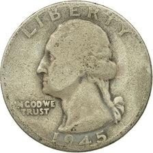 Monnaie, États-Unis, Washington Quarter, Quarter, 1945, U.S. Mint