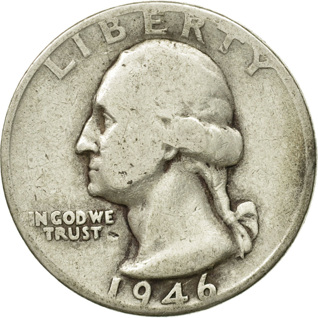 Coin, United States, Washington Quarter, Quarter, 1946, U.S. Mint, Philadelphia