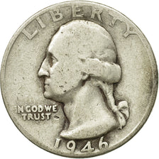 Coin, United States, Washington Quarter, Quarter, 1946, U.S. Mint, Philadelphia