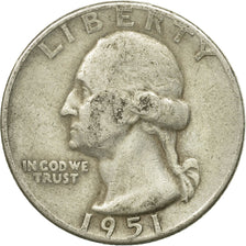 Coin, United States, Washington Quarter, Quarter, 1951, U.S. Mint, Denver