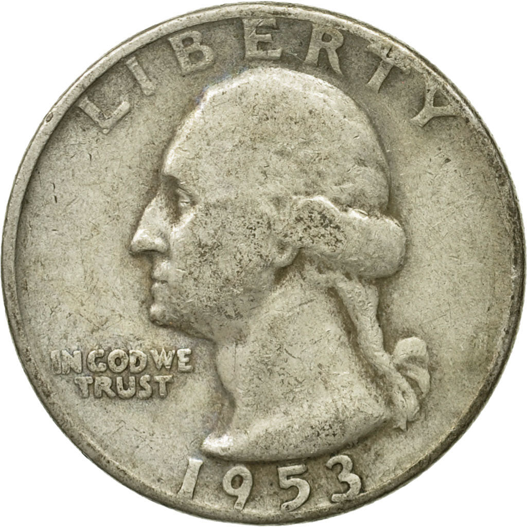 Coin, United States, Washington Quarter, Quarter, 1953, U.S. Mint, Denver