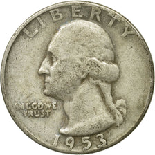 Coin, United States, Washington Quarter, Quarter, 1953, U.S. Mint, Denver