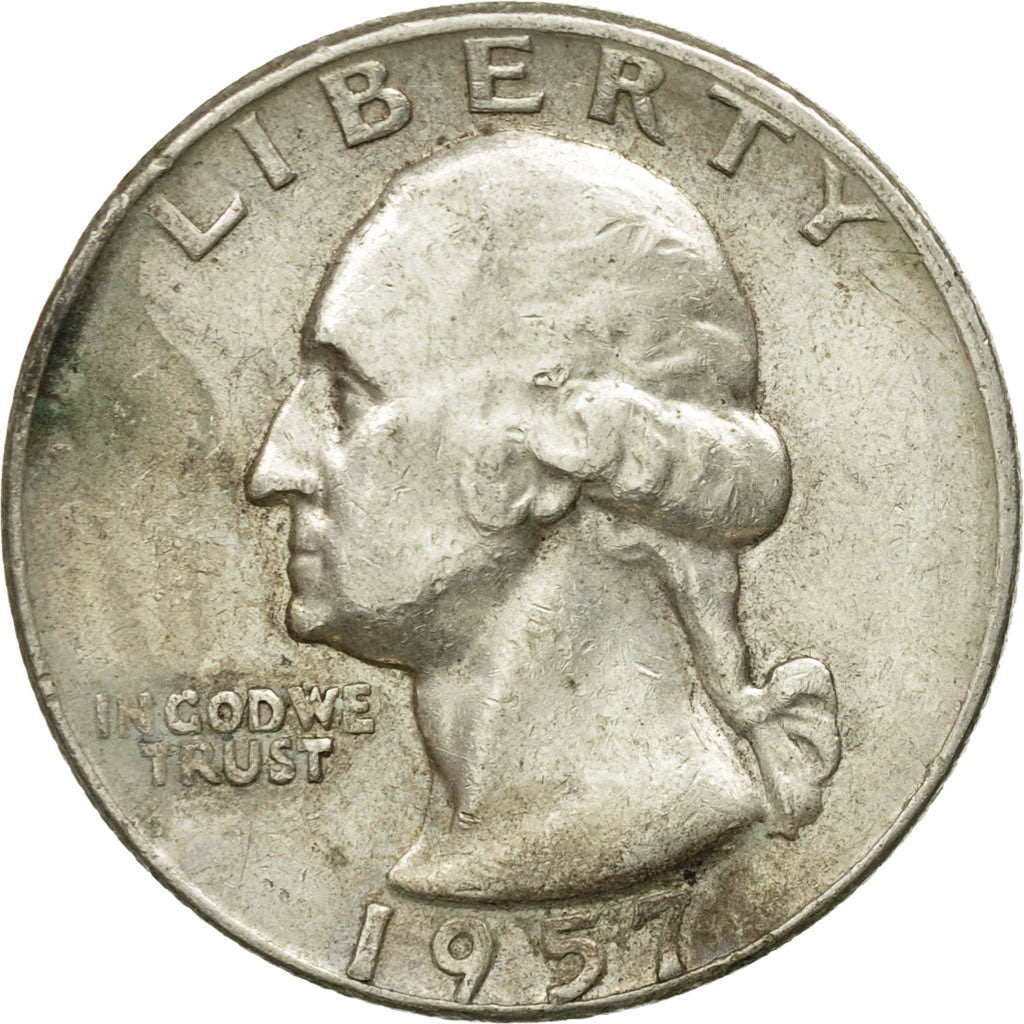Coin, United States, Washington Quarter, Quarter, 1957, U.S. Mint, Denver