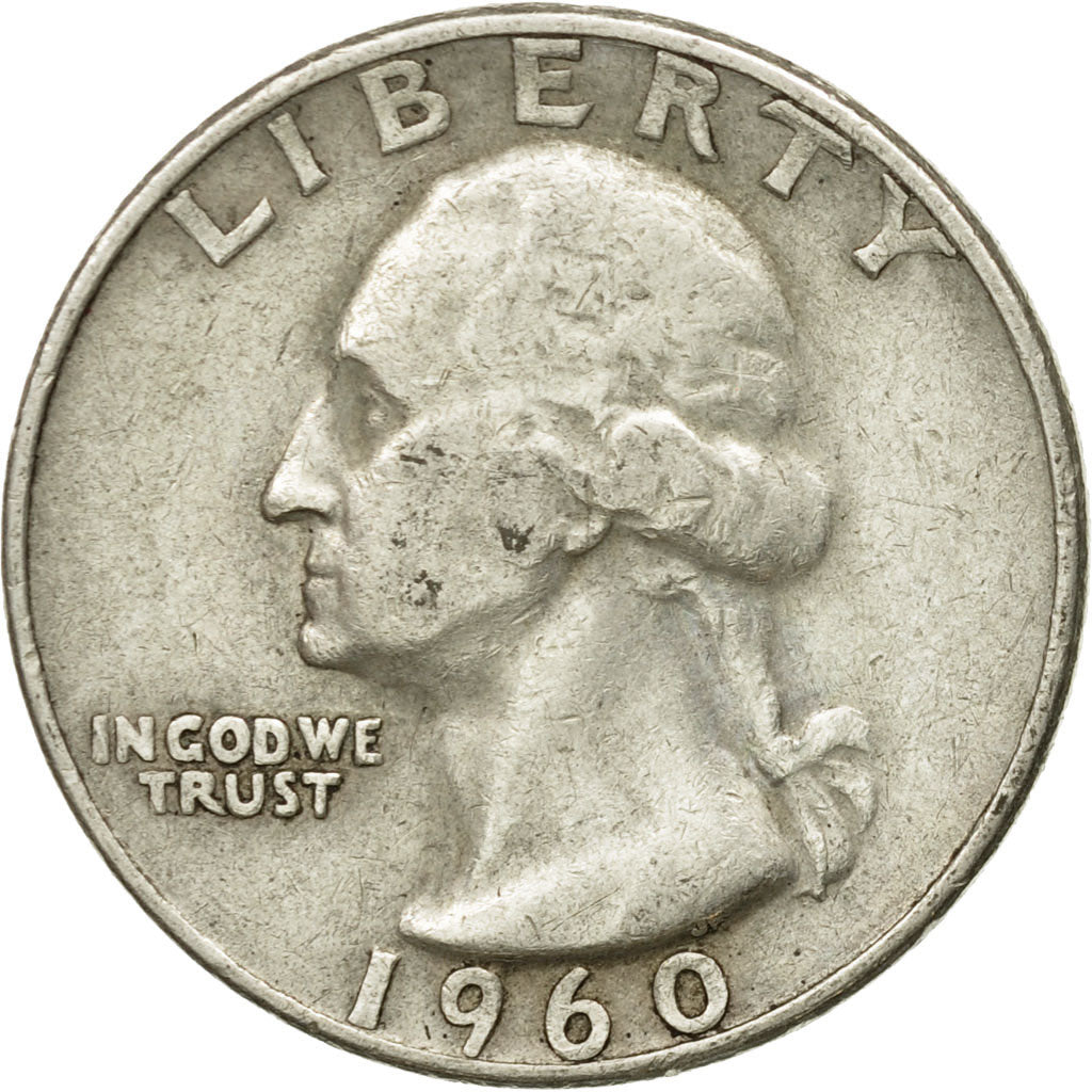 Coin, United States, Washington Quarter, Quarter, 1960, U.S. Mint, Denver