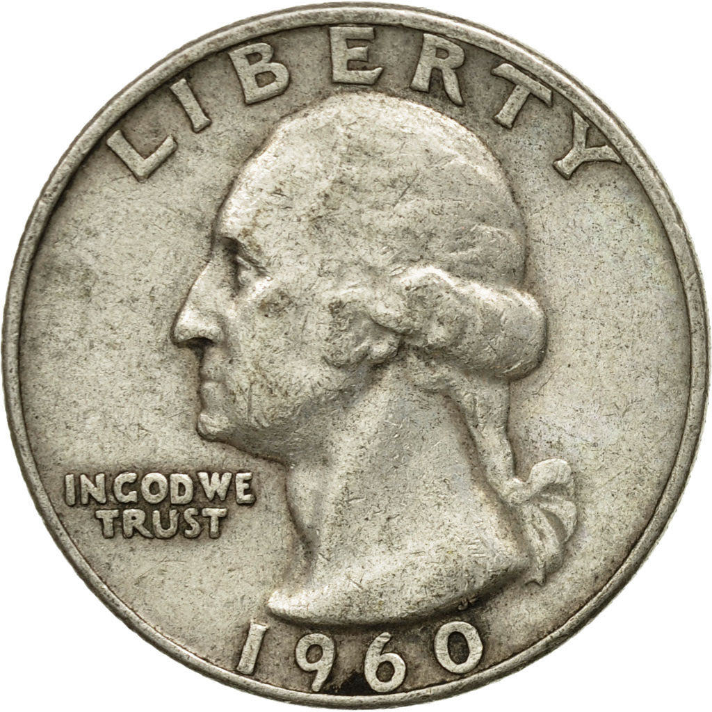 Coin, United States, Washington Quarter, Quarter, 1960, U.S. Mint, Denver