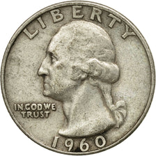 Coin, United States, Washington Quarter, Quarter, 1960, U.S. Mint, Denver