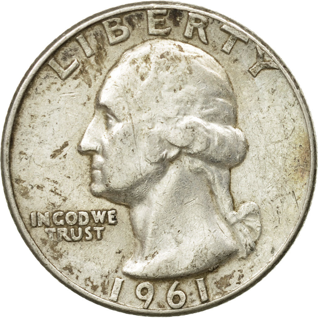 Coin, United States, Washington Quarter, Quarter, 1961, U.S. Mint, Philadelphia