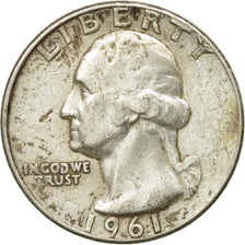 Coin, United States, Washington Quarter, Quarter, 1961, U.S. Mint, Philadelphia