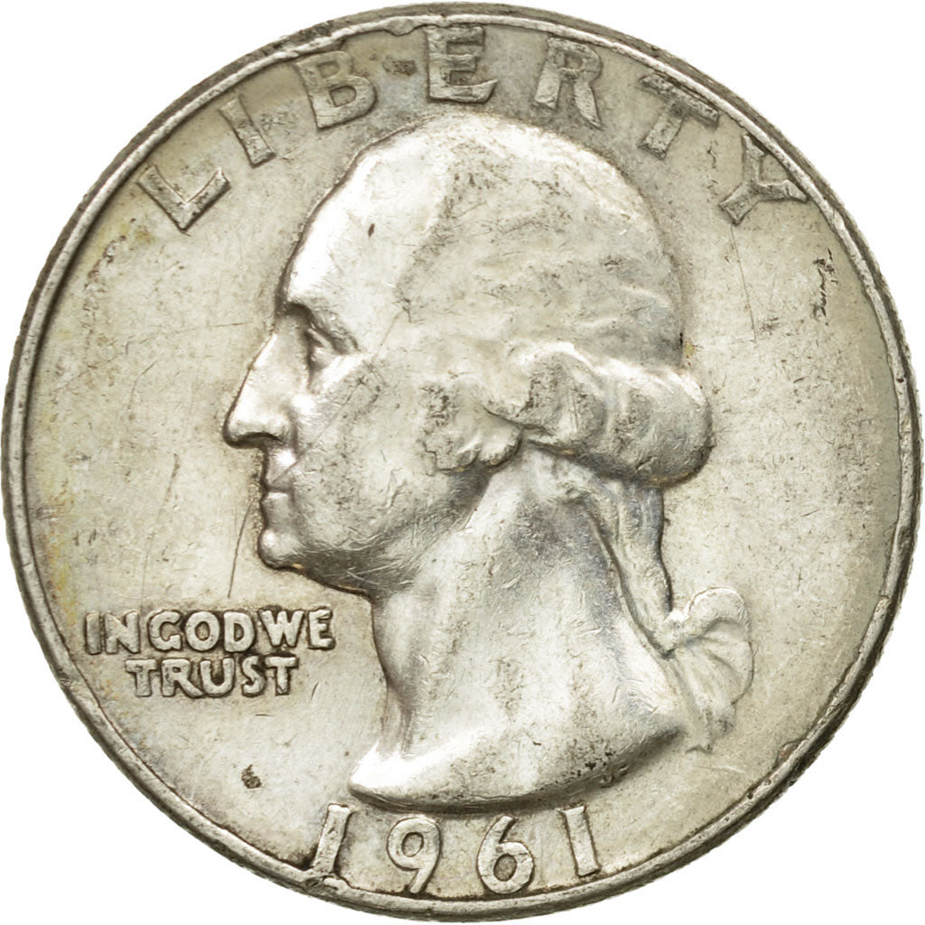 Coin, United States, Washington Quarter, Quarter, 1961, U.S. Mint, Philadelphia